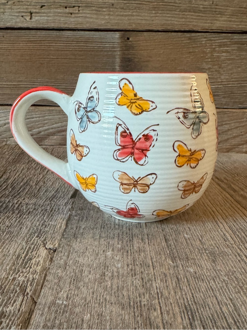 World Market Butterfly Ceramic Mug